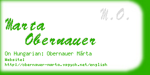 marta obernauer business card